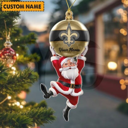 [SPECIAL OFFER] NEW CUSTOMIZED NFL24 NOS NEW ORLEANS SAINTS CHRISTMAS ACRYLIC ORNAMENT
