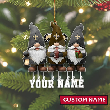 [SPECIAL OFFER] NEW CUSTOMIZED NFL24 NOS NEW ORLEANS SAINTS CHRISTMAS ACRYLIC ORNAMENT
