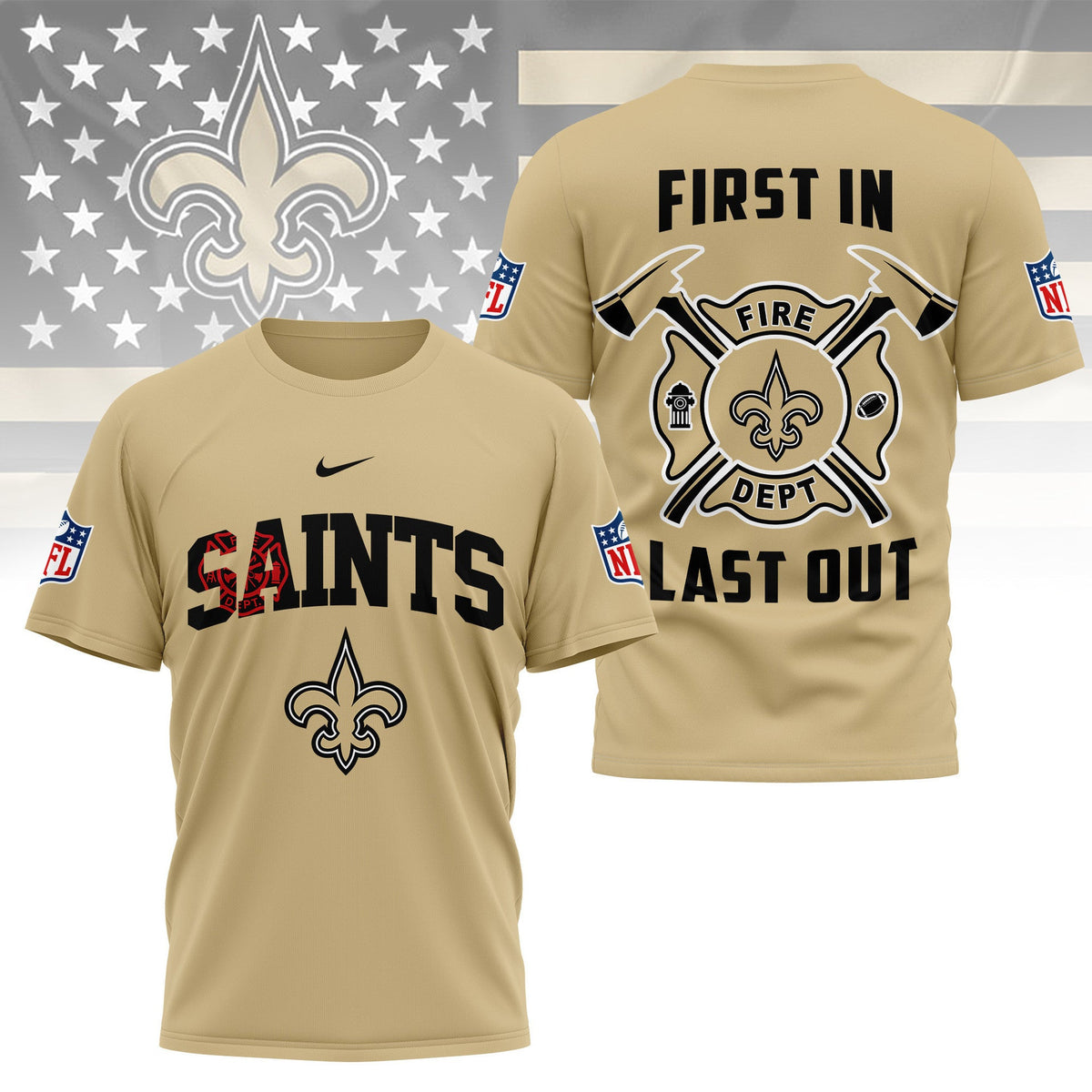 [SPECIAL OFFER] NEW CUSTOMIZED NFL24 NOS NEW ORLEANS SAINTS T-SHIRT | MULTIPLE COLORS AVAILABLE
