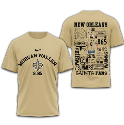 [SPECIAL OFFER] NEW CUSTOMIZED NFL24 NOS NEW ORLEANS SAINTS T-SHIRT | MULTIPLE COLORS AVAILABLE