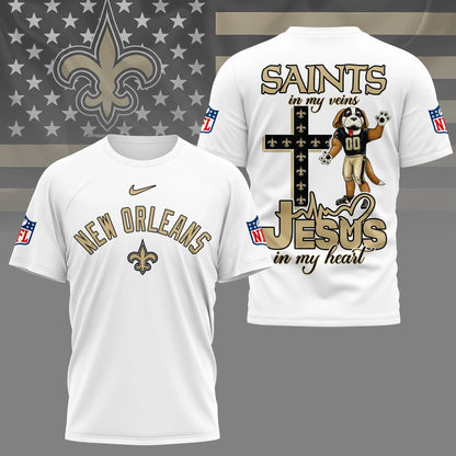 [SPECIAL OFFER] NEW CUSTOMIZED NFL24 NOS NEW ORLEANS SAINTS T-SHIRT | MULTIPLE COLORS AVAILABLE