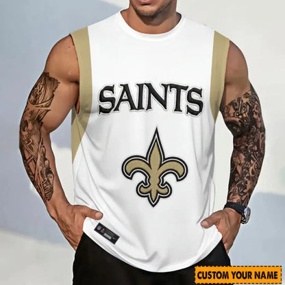 [SPECIAL OFFER] NEW CUSTOMIZED NFL24 NOS NEW ORLEANS SAINTS TANKTOP & GYM SHIRT