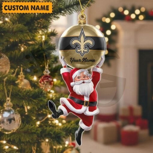 [SPECIAL OFFER] NEW CUSTOMIZED NFL24 NOS NEW ORLEANS SAINTS CHRISTMAS ACRYLIC ORNAMENT