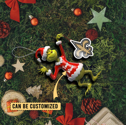 [SPECIAL OFFER] NEW CUSTOMIZED NFL24 NOS NEW ORLEANS SAINTS CHRISTMAS ACRYLIC ORNAMENT
