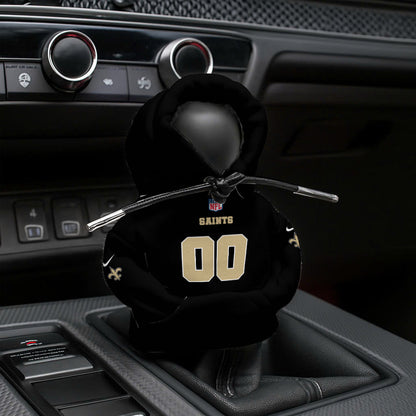 [SPECIAL OFFER] NEW CUSTOMIZED NFL24 NOS NEW ORLEANS SAINTS AUTOMOTIVE HOODIE SHIFT KNOB COVER