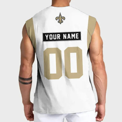 [SPECIAL OFFER] NEW CUSTOMIZED NFL24 NOS NEW ORLEANS SAINTS TANKTOP & GYM SHIRT