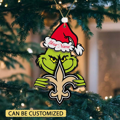 [SPECIAL OFFER] NEW CUSTOMIZED NFL24 NOS NEW ORLEANS SAINTS CHRISTMAS ACRYLIC ORNAMENT