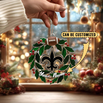 [SPECIAL OFFER] NEW CUSTOMIZED NFL24 NOS NEW ORLEANS SAINTS CHRISTMAS ACRYLIC ORNAMENT
