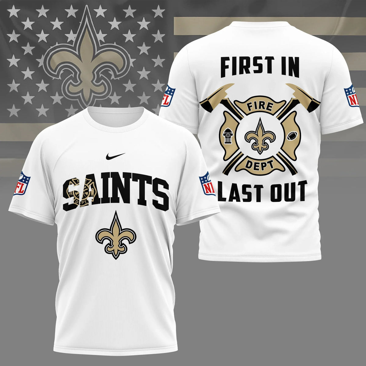 [SPECIAL OFFER] NEW CUSTOMIZED NFL24 NOS NEW ORLEANS SAINTS T-SHIRT | MULTIPLE COLORS AVAILABLE