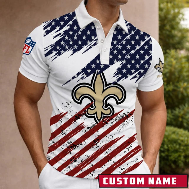 [SPECIAL OFFER] NEW CUSTOMIZED NFL24 NOS NEW ORLEANS SAINTS POLO SHIRT