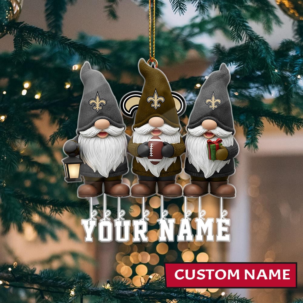 [SPECIAL OFFER] NEW CUSTOMIZED NFL24 NOS NEW ORLEANS SAINTS CHRISTMAS ACRYLIC ORNAMENT
