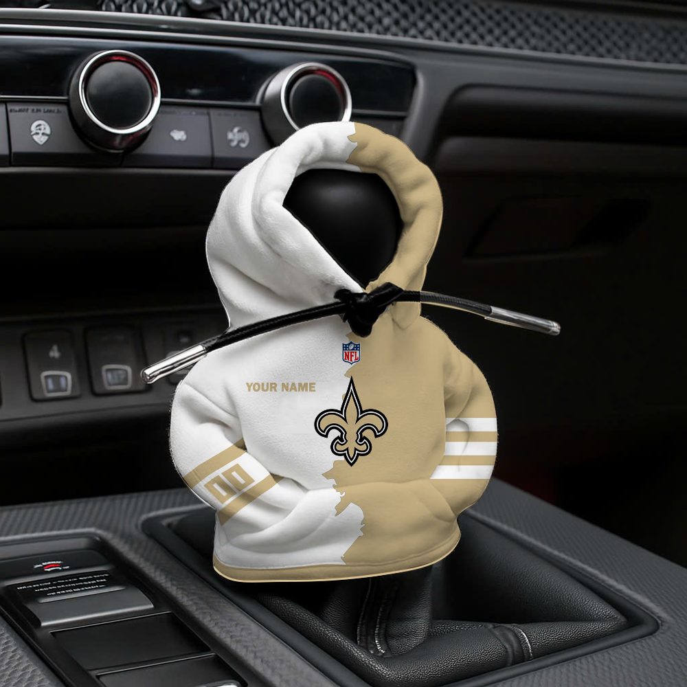 [SPECIAL OFFER] NEW CUSTOMIZED NFL24 NOS NEW ORLEANS SAINTS CAR HOODIE SHIFT KNOB