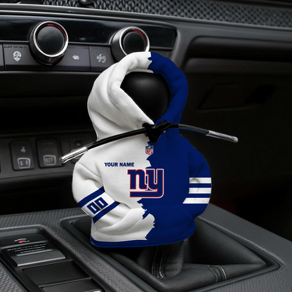 [SPECIAL OFFER] NEW CUSTOMIZED NFL32 NYG NEW YORK GIANTS CAR HOODIE SHIFT KNOB