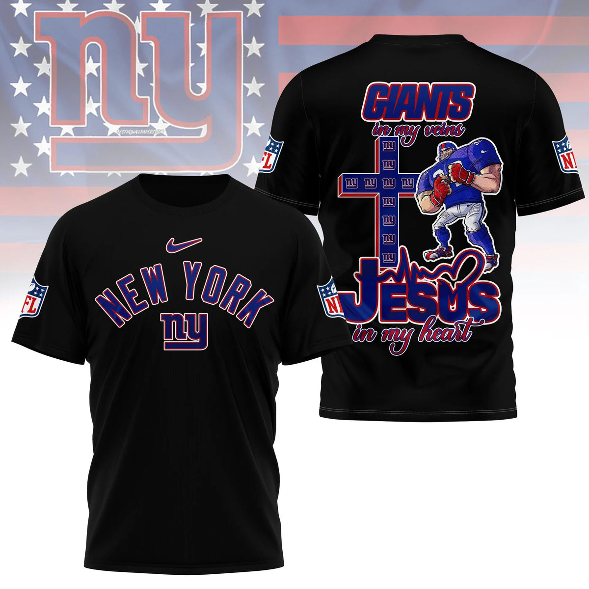 [SPECIAL OFFER] NEW CUSTOMIZED NFL32 NYG NEW YORK GIANTS T-SHIRT | MULTIPLE COLORS AVAILABLE