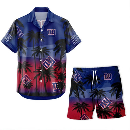 [SPECIAL OFFER] NEW CUSTOMIZED NFL32 NYG NEW YORK GIANTS UNISEX HAWAIIAN SHIRT & SHORTS SET