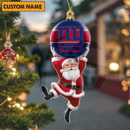[SPECIAL OFFER] NEW CUSTOMIZED NFL32 NYG NEW YORK GIANTS CHRISTMAS ACRYLIC ORNAMENT