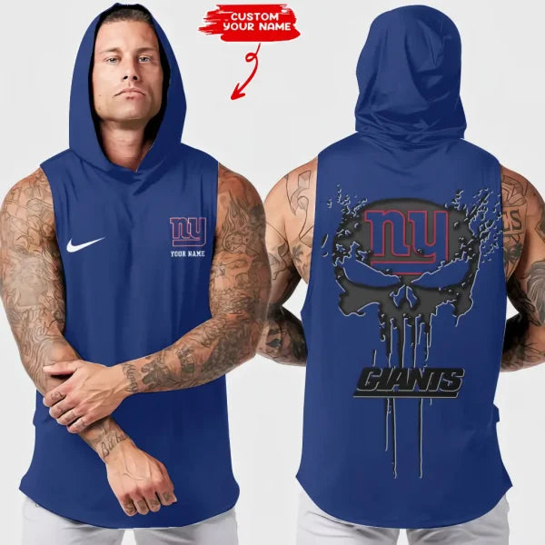 [SPECIAL OFFER] NEW CUSTOMIZED HOODED NFL32 NYG NEW YORK GIANTS TANK TOP