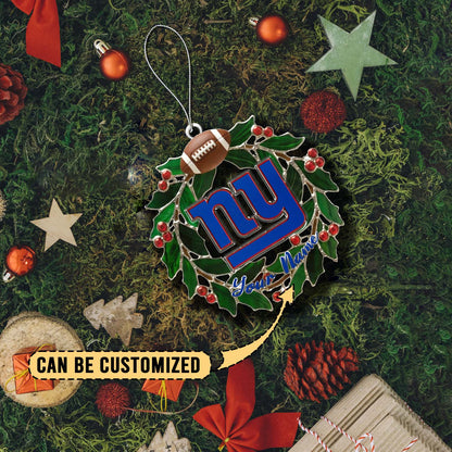 [SPECIAL OFFER] NEW CUSTOMIZED NFL32 NYG NEW YORK GIANTS CHRISTMAS ACRYLIC ORNAMENT