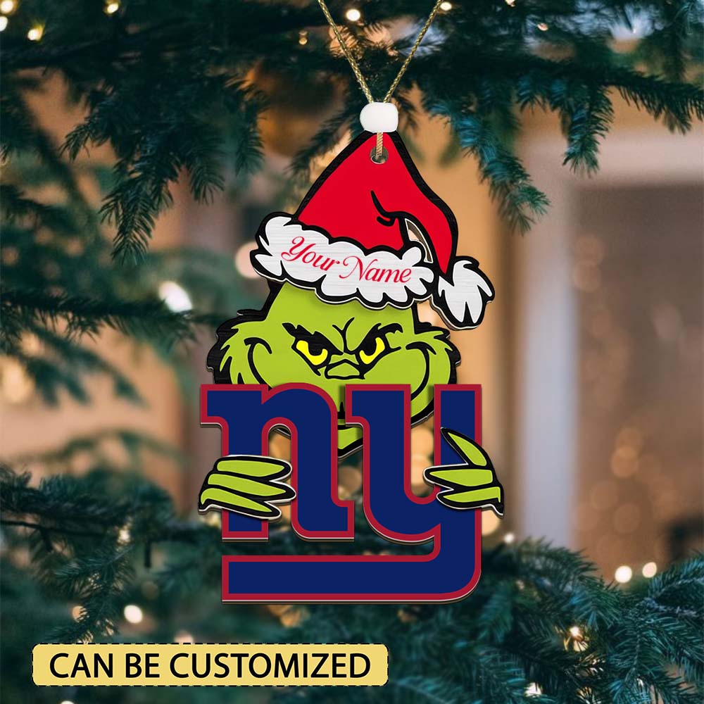 [SPECIAL OFFER] NEW CUSTOMIZED NFL32 NYG NEW YORK GIANTS CHRISTMAS ACRYLIC ORNAMENT