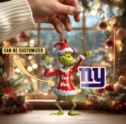[SPECIAL OFFER] NEW CUSTOMIZED NFL32 NYG NEW YORK GIANTS CHRISTMAS ACRYLIC ORNAMENT