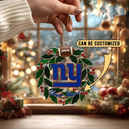 [SPECIAL OFFER] NEW CUSTOMIZED NFL32 NYG NEW YORK GIANTS CHRISTMAS ACRYLIC ORNAMENT