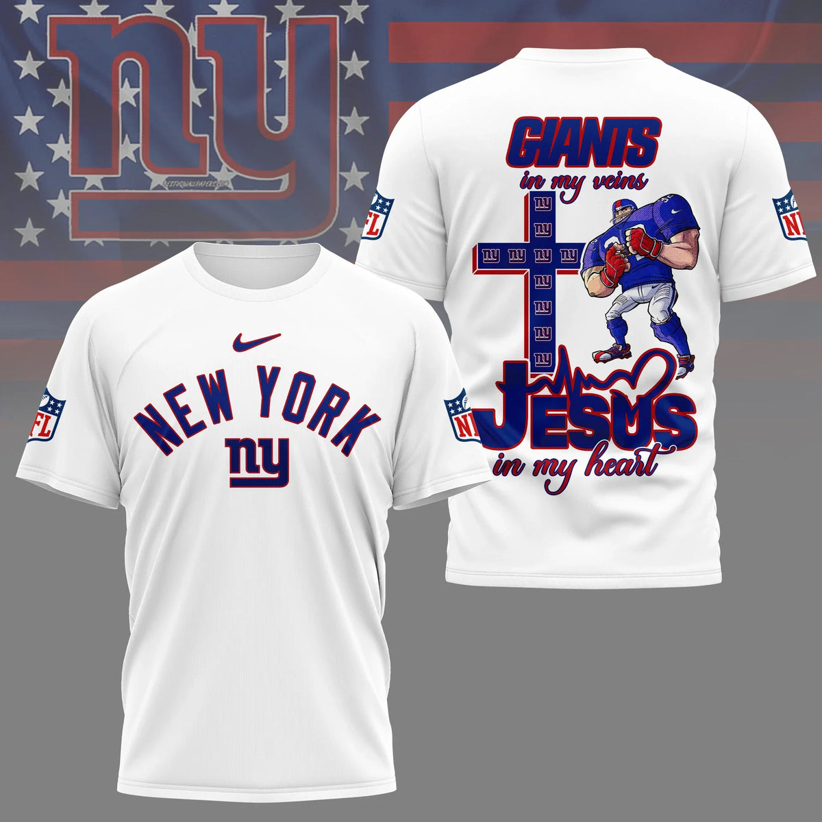 [SPECIAL OFFER] NEW CUSTOMIZED NFL32 NYG NEW YORK GIANTS T-SHIRT | MULTIPLE COLORS AVAILABLE