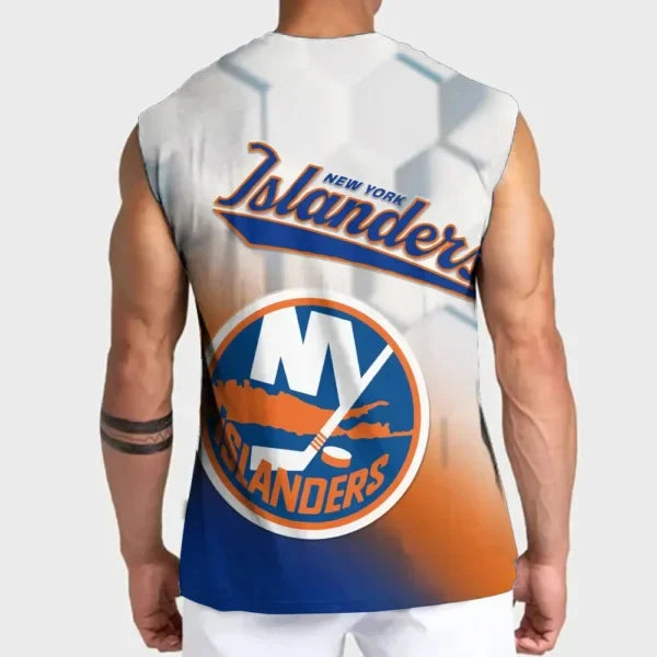 [SUPER SALE] NEW CUSTOMIZED NHL25 NYI NEW YORK ISLANDERS TANK TOP & GYM SHIRT