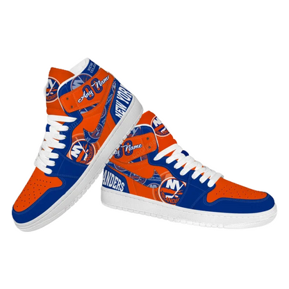 [SUPER SALE] NEW CUSTOMIZED NHL25 NY ISLANDERS AIR JORDAN SNEAKERS