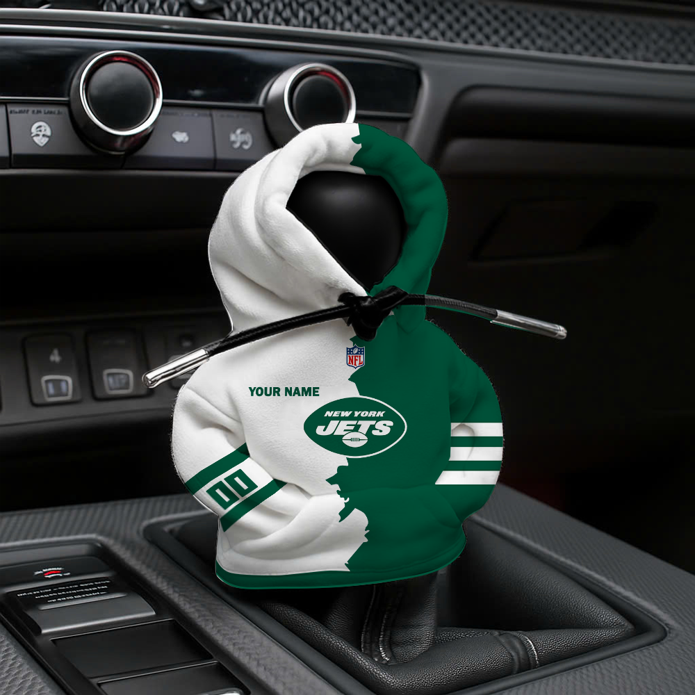 [SPECIAL OFFER] NEW CUSTOMIZED NFL25 NYJ NEW YORK JETS CAR HOODIE SHIFT KNOB