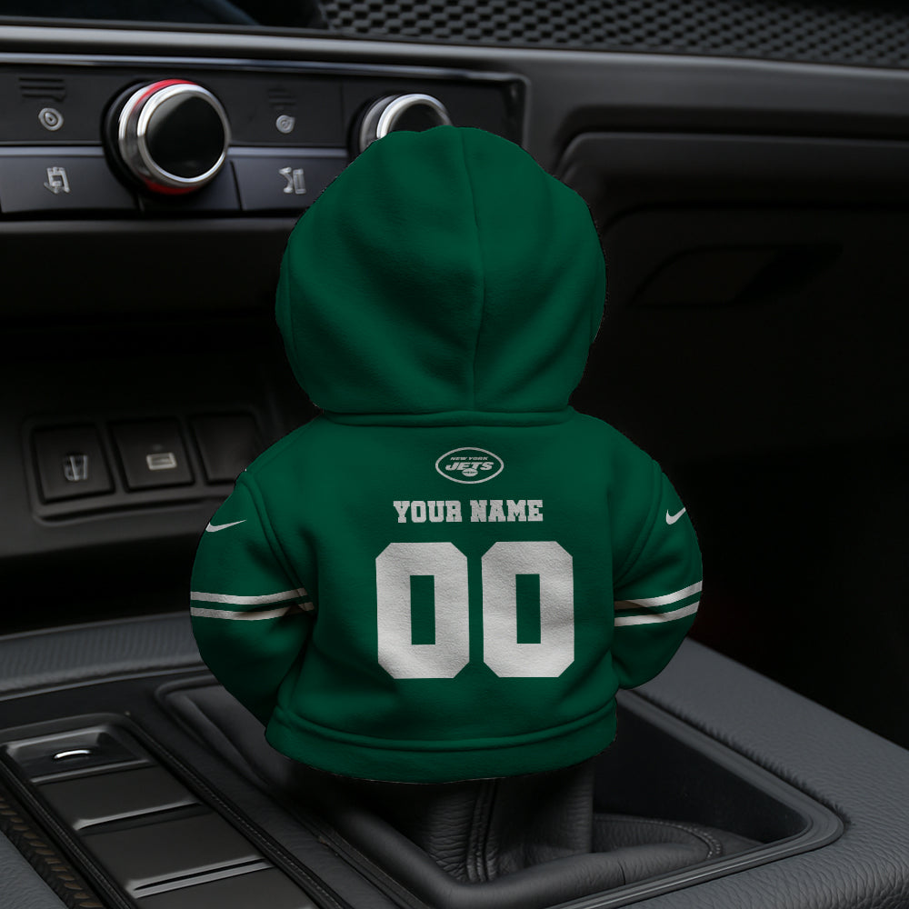 [SPECIAL OFFER] NEW CUSTOMIZED NFL25 NYJ NEW YORK JETS AUTOMOTIVE HOODIE SHIFT KNOB COVER