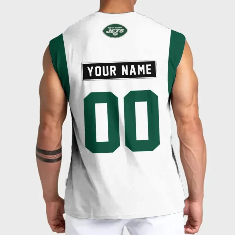 [SPECIAL OFFER] NEW CUSTOMIZED NFL25 NYJ NEW YORK JETS TANKTOP & GYM SHIRT