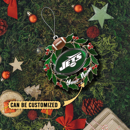 [SPECIAL OFFER] NEW CUSTOMIZED NFL25 NYJ NEW YORK JETS CHRISTMAS ACRYLIC ORNAMENT