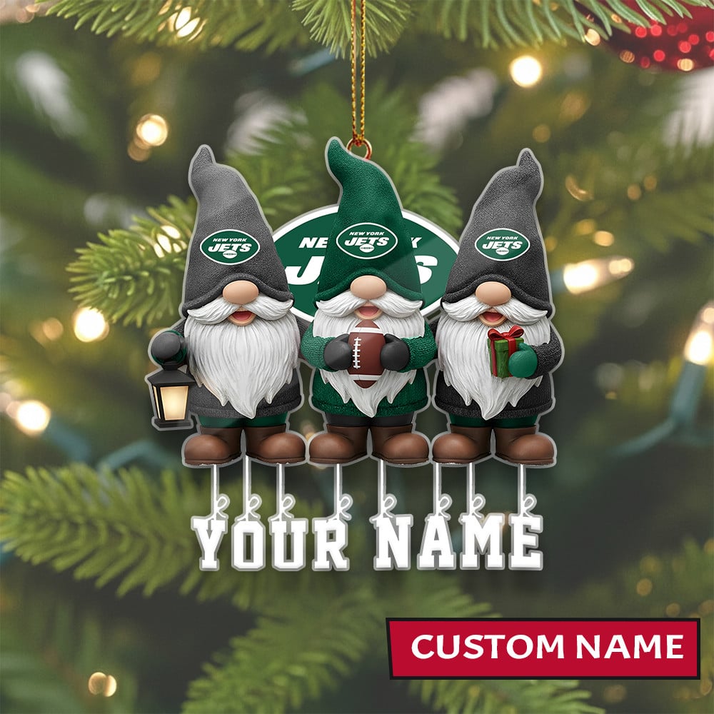 [SPECIAL OFFER] NEW CUSTOMIZED NFL25 NYJ NEW YORK JETS CHRISTMAS ACRYLIC ORNAMENT