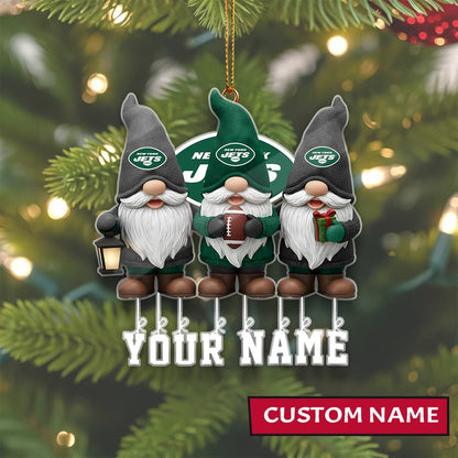 [SPECIAL OFFER] NEW CUSTOMIZED NFL25 NYJ NEW YORK JETS CHRISTMAS ACRYLIC ORNAMENT