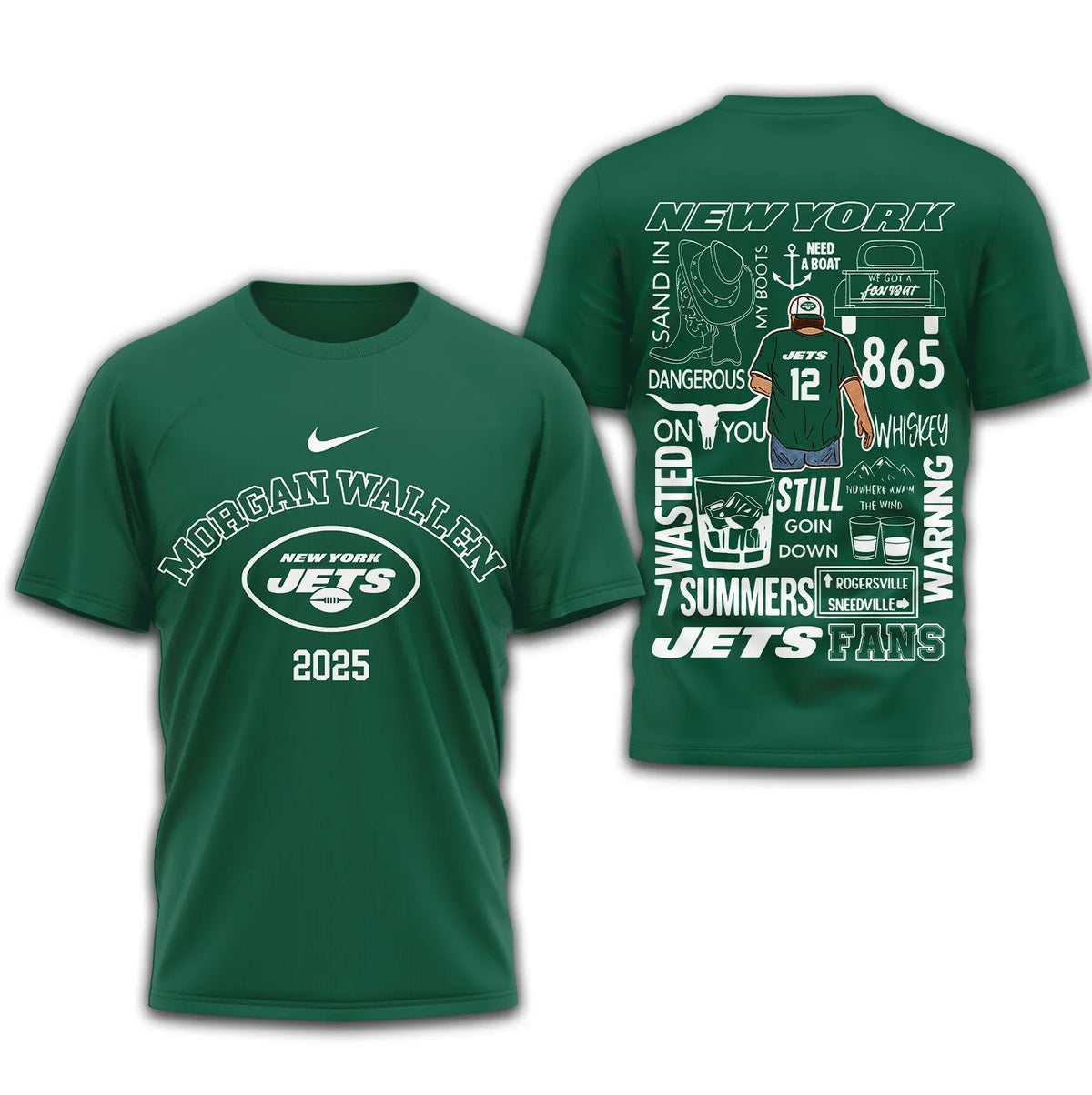 [SPECIAL OFFER] NEW CUSTOMIZED NFL25 NYJ NEW YORK JETS T-SHIRT | MULTIPLE COLORS AVAILABLE