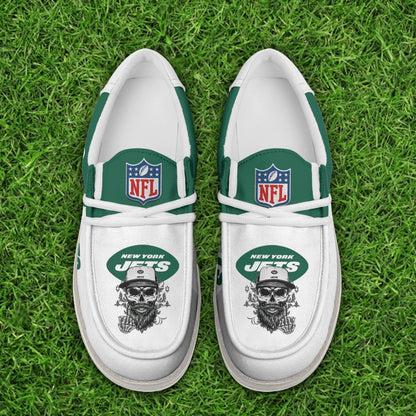 LIMITED EDITION - NEW CUSTOMIZED NFL25 NYJ NEW YORK JETS LOAFER SHOES