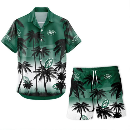 [SPECIAL OFFER] NEW CUSTOMIZED NFL25 NYJ NEW YORK JETS UNISEX HAWAIIAN SHIRT & SHORTS SET
