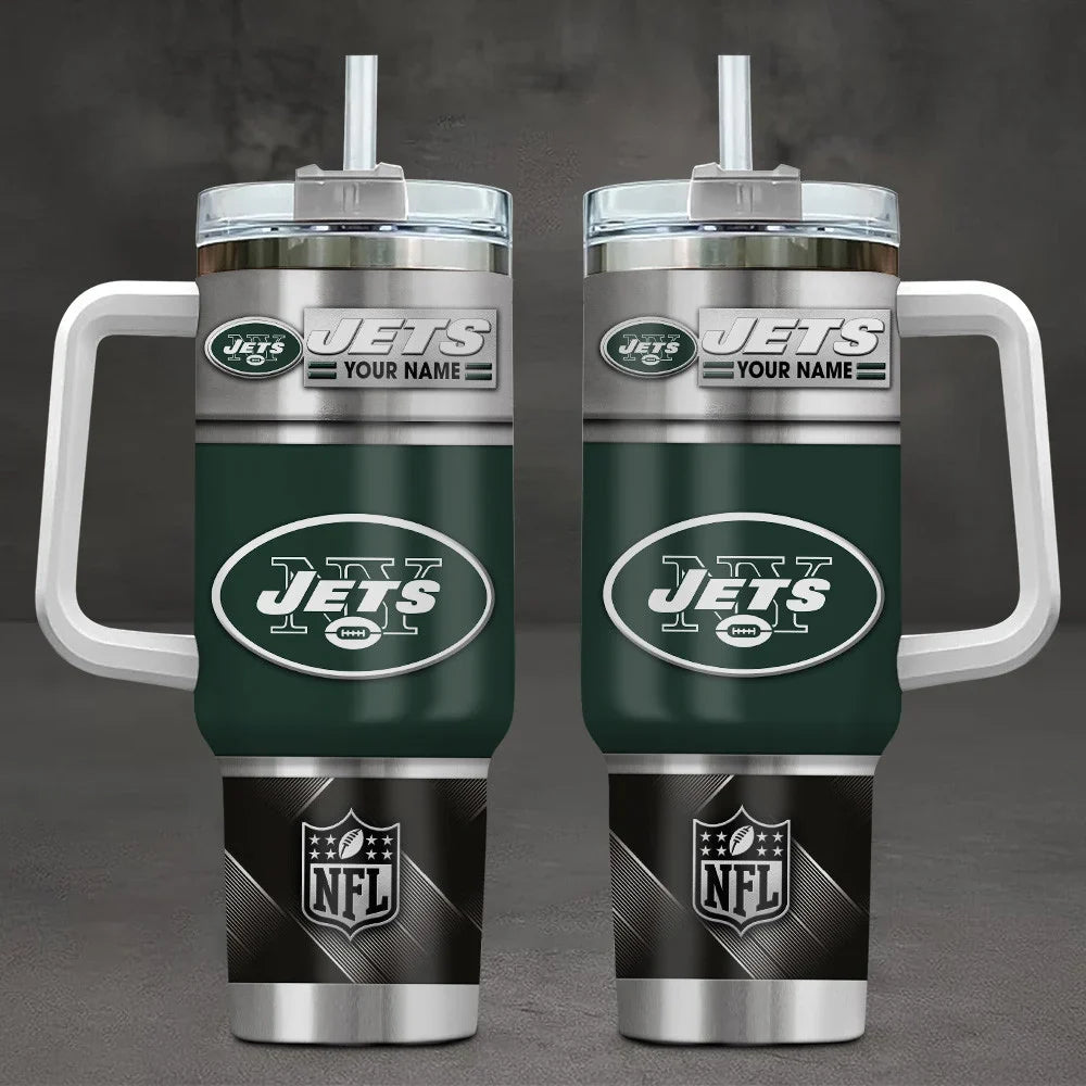 [SPECIAL OFFER] NEW CUSTOMIZED NFL25 NYJ NEW YORK JETS TUMBLER CUP