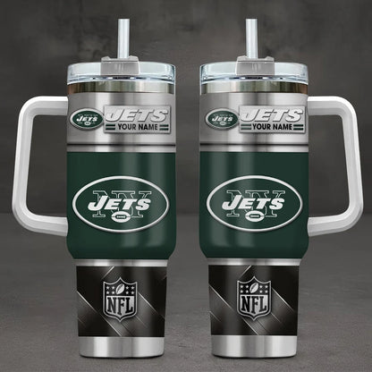 [SPECIAL OFFER] NEW CUSTOMIZED NFL25 NYJ NEW YORK JETS TUMBLER CUP