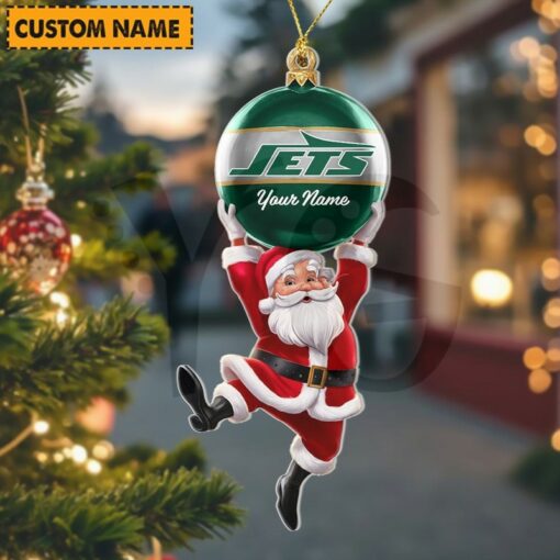 [SPECIAL OFFER] NEW CUSTOMIZED NFL25 NYJ NEW YORK JETS CHRISTMAS ACRYLIC ORNAMENT