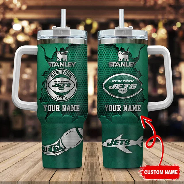 [SPECIAL OFFER] NEW CUSTOMIZED NFL25 NYJ NEW YORK JETS TUMBLER CUP