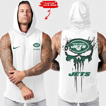 [SPECIAL OFFER] NEW CUSTOMIZED NFL25 NYJ NEW YORK JETS HOODED TANK TOP
