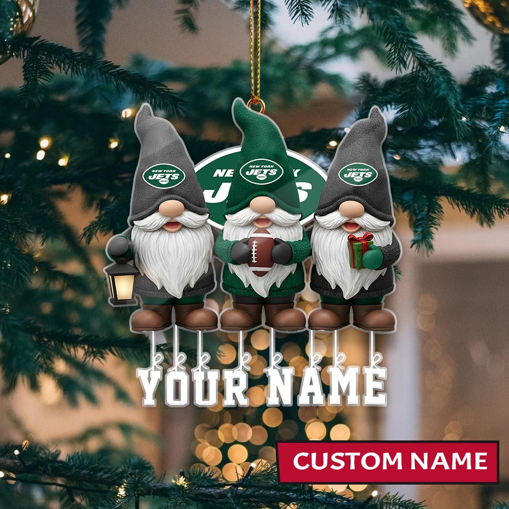 [SPECIAL OFFER] NEW CUSTOMIZED NFL25 NYJ NEW YORK JETS CHRISTMAS ACRYLIC ORNAMENT