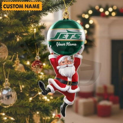 [SPECIAL OFFER] NEW CUSTOMIZED NFL25 NYJ NEW YORK JETS CHRISTMAS ACRYLIC ORNAMENT