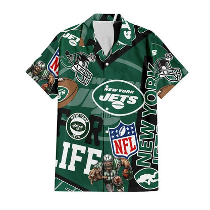 [SPECIAL OFFER] NEW CUSTOMIZED NFL25 NYJ NEW YORK JETS UNISEX HAWAIIAN SHIRT & SHORTS SET