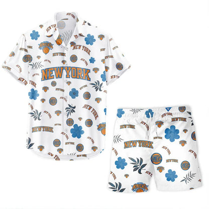 [HOT DEAL] NEW CUSTOMIZED NBA04 NYK NEW YORK KNICKS UNISEX HAWAIIAN SHIRT & SHORTS SET