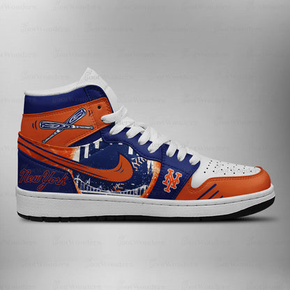 [FLASH SALE] NEW CUSTOMIZED MLB17 NY METS AIR JORDAN SNEAKERS