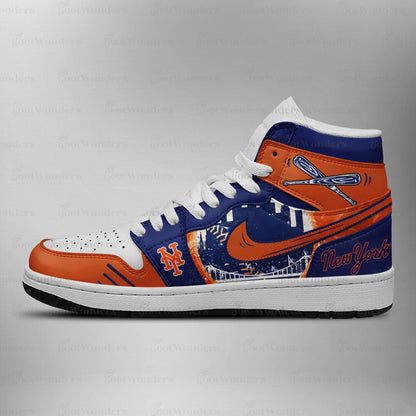 [FLASH SALE] NEW CUSTOMIZED MLB17 NY METS AIR JORDAN SNEAKERS