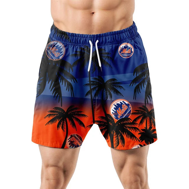 [FLASH SALE] NEW CUSTOMIZED MLB17 NYM NEW YORK METS UNISEX HAWAIIAN SHIRT & SHORTS SET