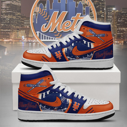 [FLASH SALE] NEW CUSTOMIZED MLB17 NY METS AIR JORDAN SNEAKERS